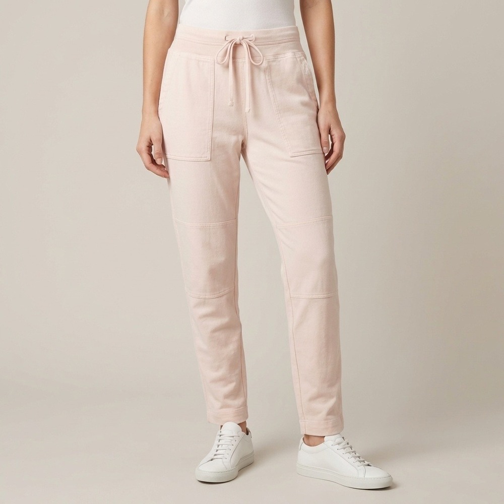 James Perse Standard Light Pink Cotton Modal Seamed Jogger Pants WKLP1877CU Sz 2